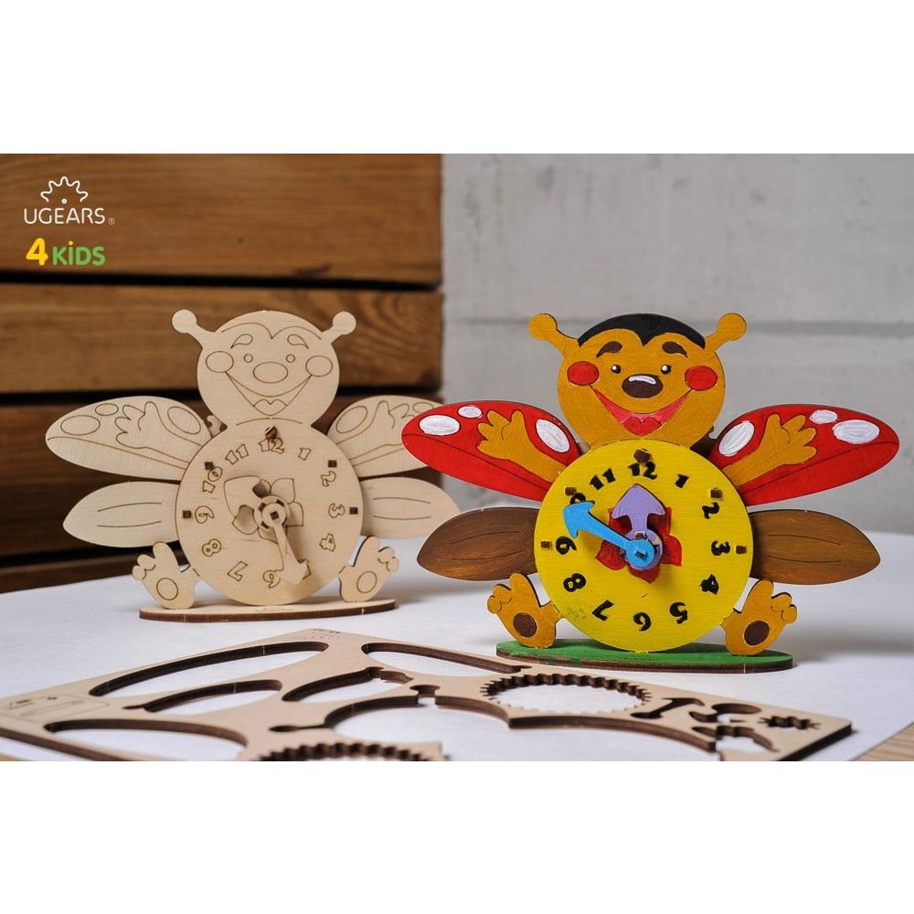 Ugears Wooden Coloring Model Clock