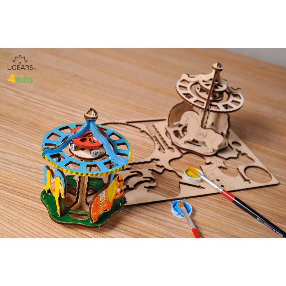 Ugears 3D Colouring Model - Merry-Go-Round