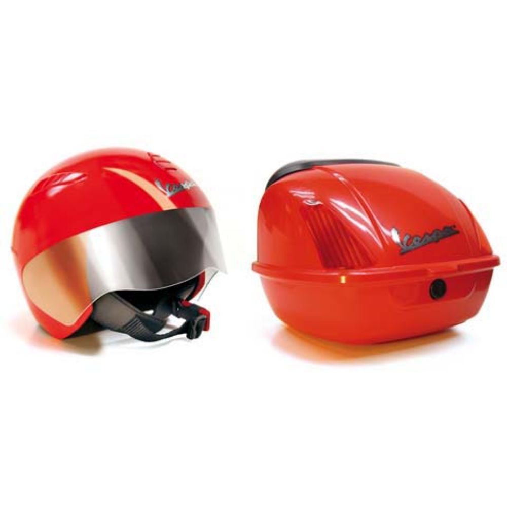 Casco Bauletto Vespa Baule Helmet And Rear Box