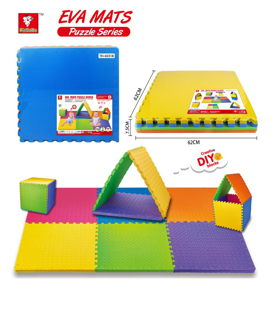 PinDoBo T-Pattern Floor Mat 4pcs