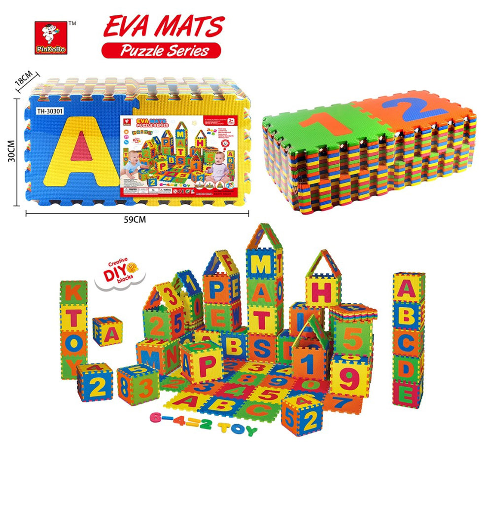 PinDoBo EVA English Letters and Numbers Floor Mat Puzzle 36pcs