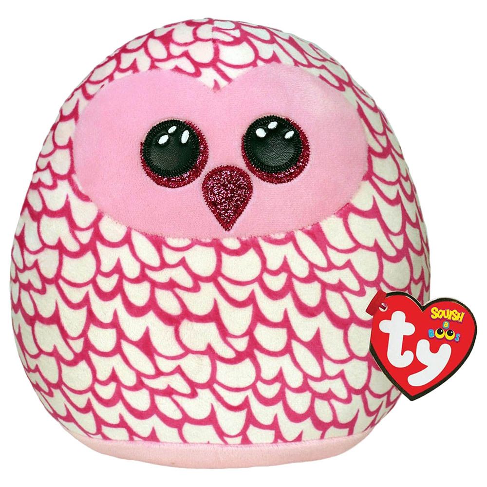 Squish-A-Boos Owl Pinky Pink 14 inch