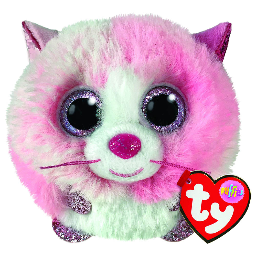 TY Puffies - Cat Tia Pink