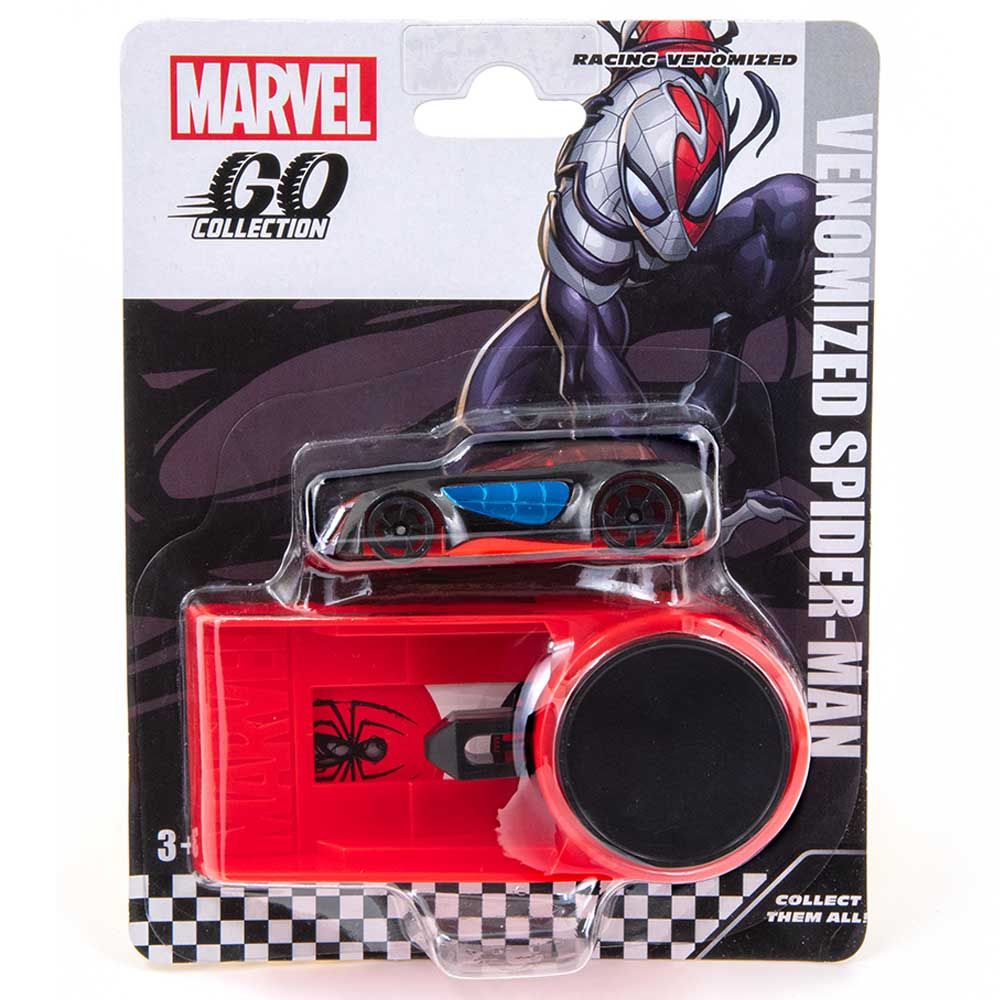 Marvel Go Racing Venomized Spider-Man Launcher Set Die-Cast Car 3 inch