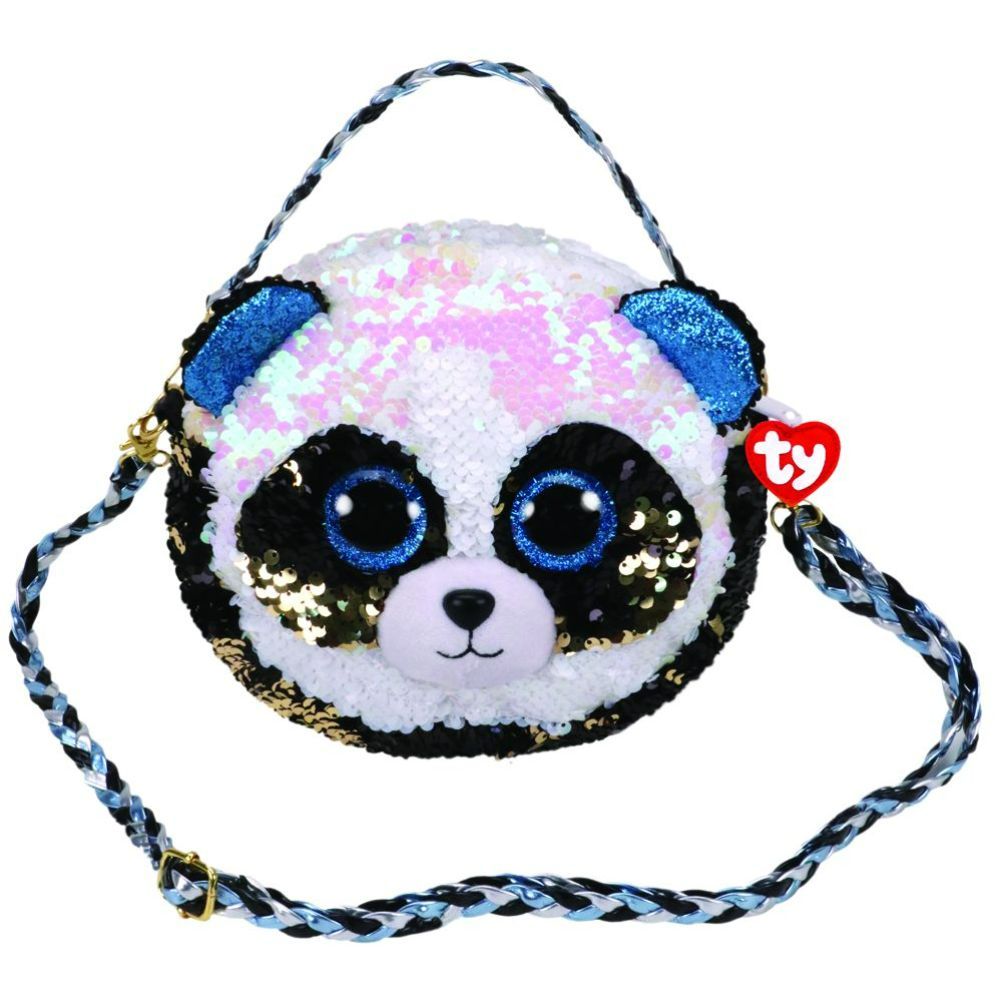 TY Fashion Sequin Panda Bamboo Purse