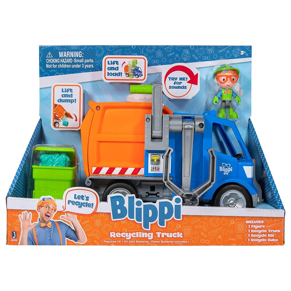 Jazwares Blippi Features Vehicle Recycling