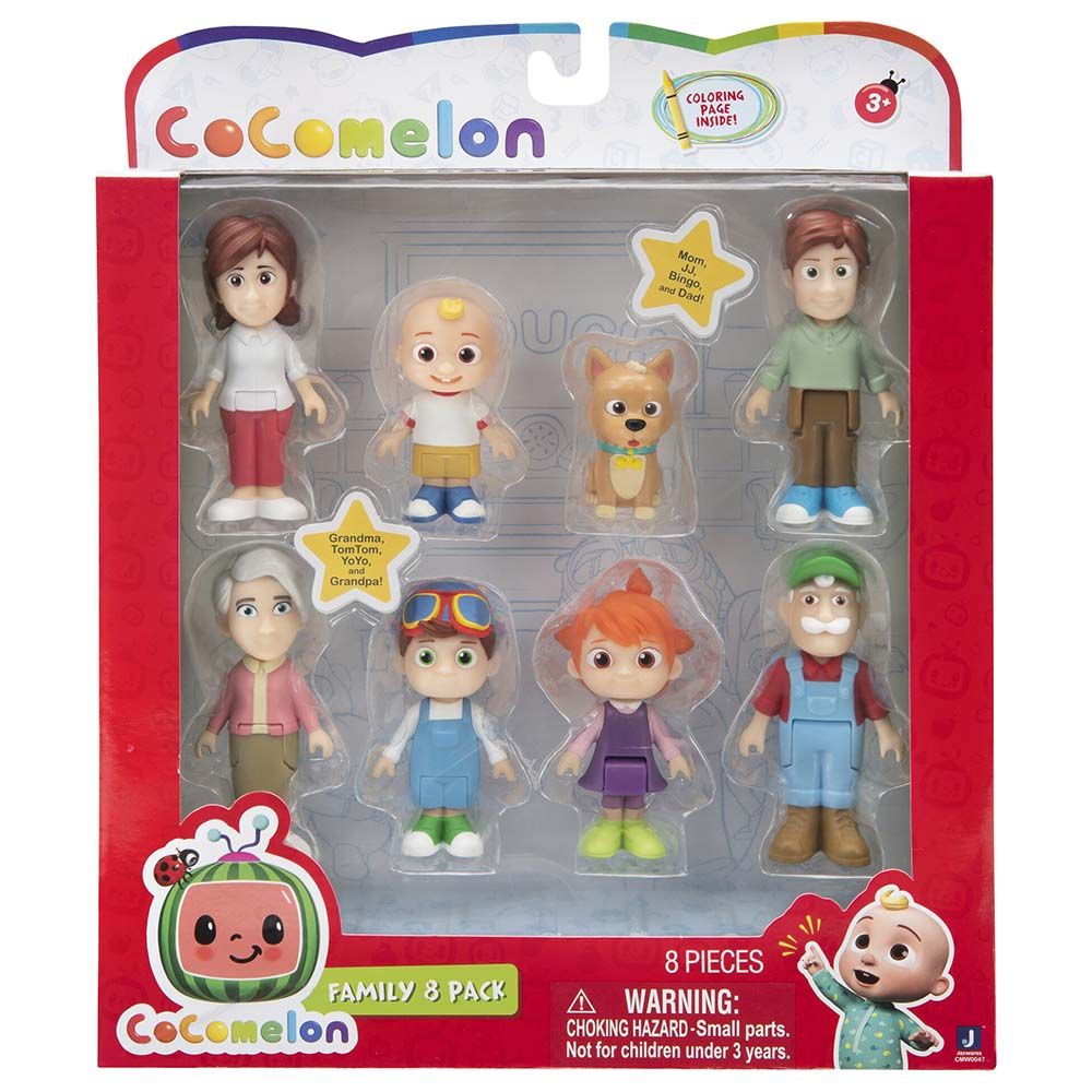 Cocomelon Set of 8 Family Figure Pack