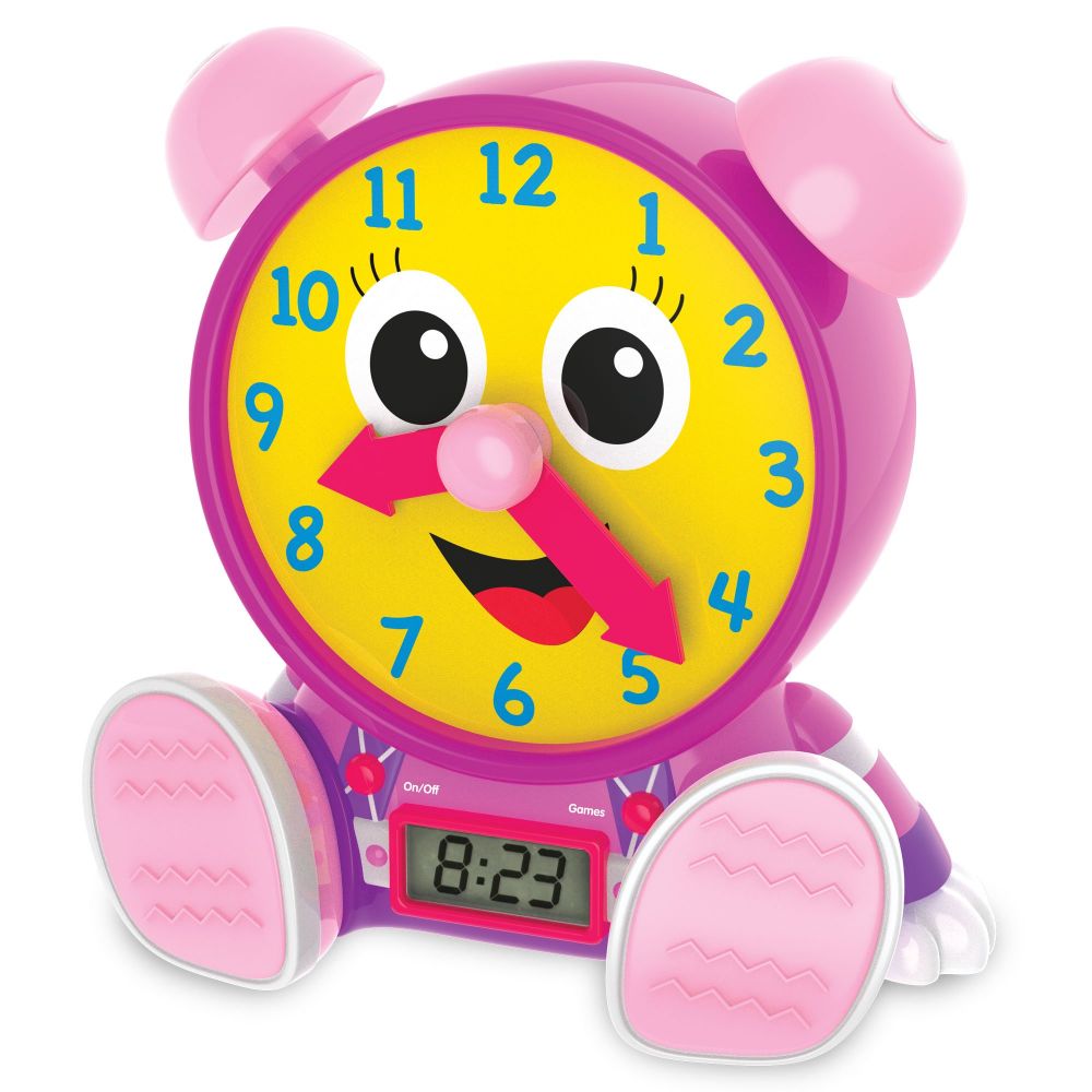 The Learning Journey Telly Jr. Teaching Time Clock â€“ Pink