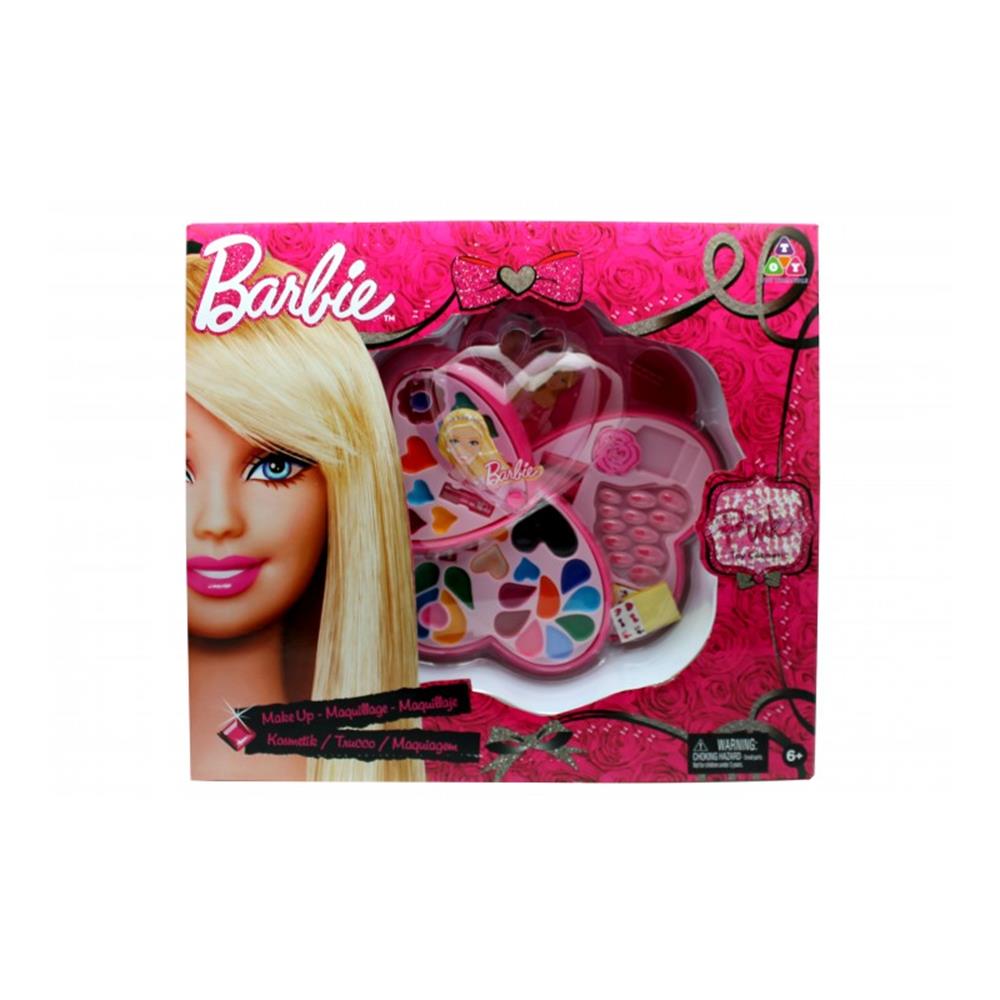 Barbie 4 Decks Heart Shape Cosmetic Case - – Toys4me