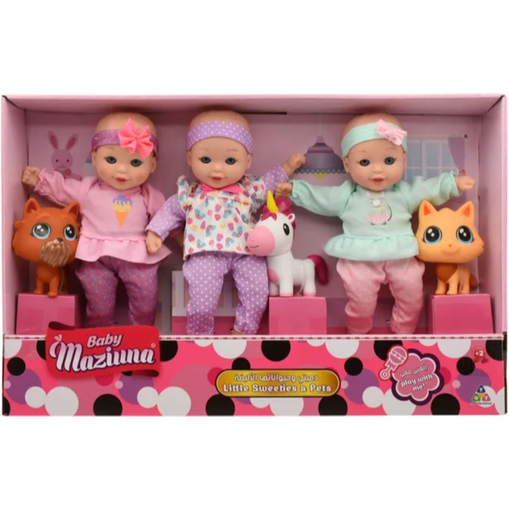 Baby Maziuna Little Sweeties Baby Doll with Pets  Image#1