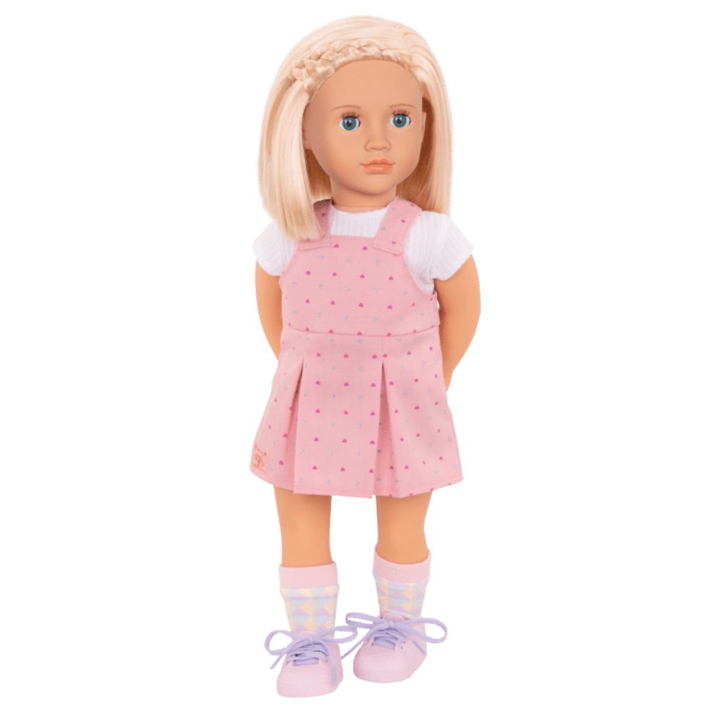Our Generation Doll with Overall Dress Naty