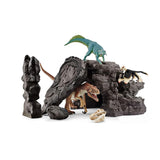 Schleich Dino Set with Cave Figurine Toy Play, Multicolor  Image#2