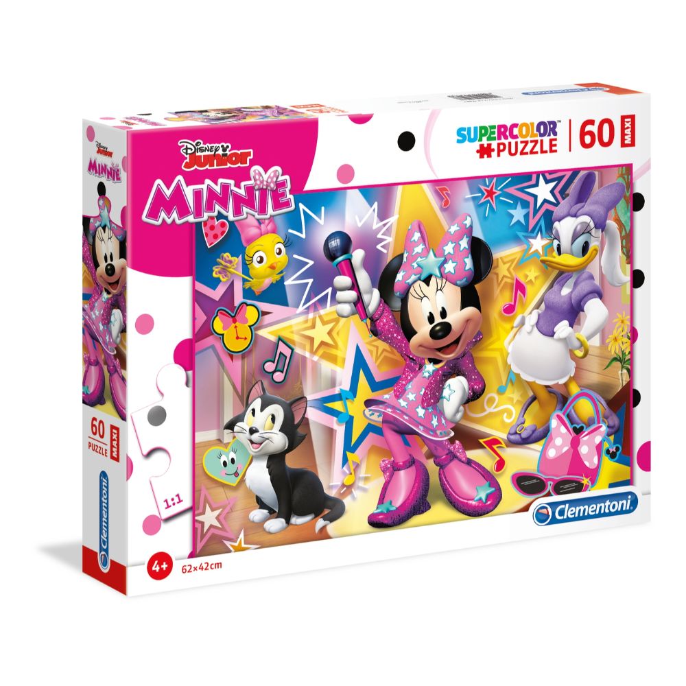 Clementoni Puzzle Super Color Disney Minnie 60PCS  Image#1