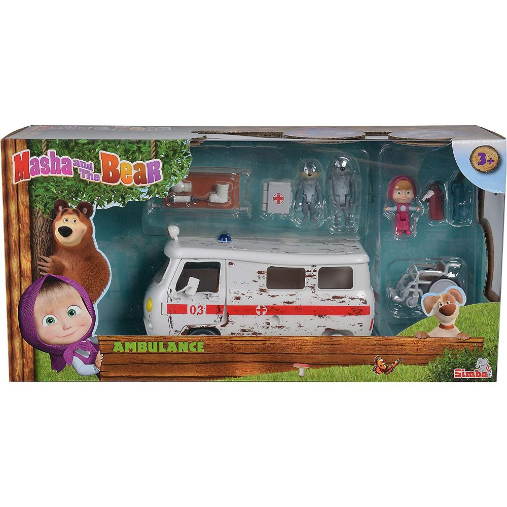 Masha and the shop bear ambulance playset