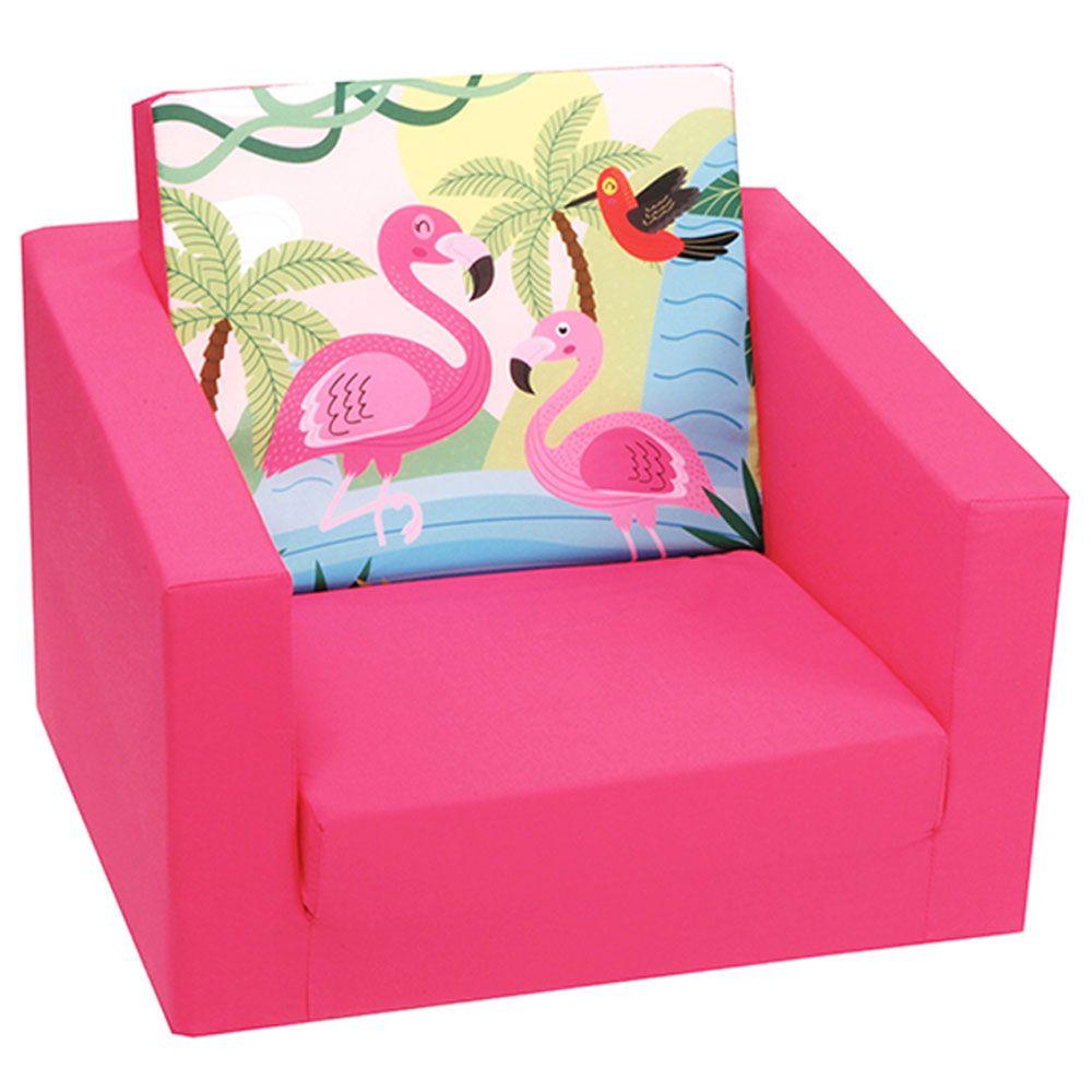 Delsit Single Sofa-Flamingos Pink
