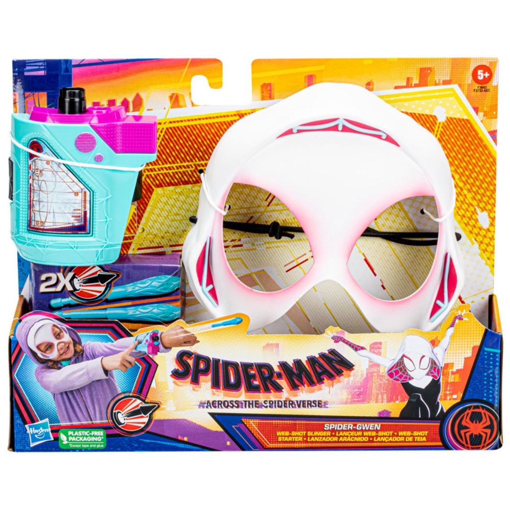 Marvel Spider Verse Swift Web Shot With Mask Assorted