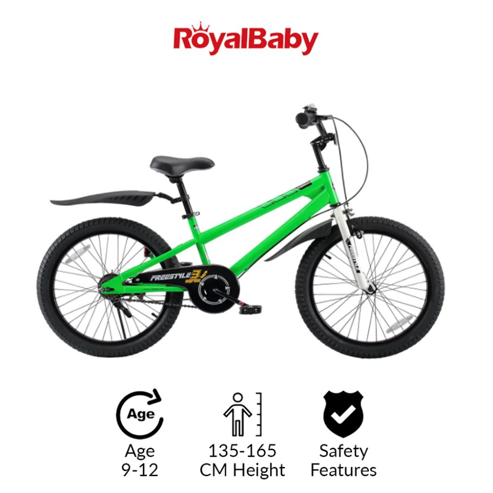 دراجة فري ستايل بحجم ٢٠ بوصة خضراد اللون من رويال بيبي