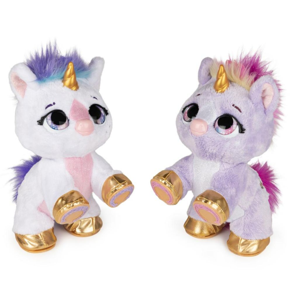 Present Pets, Unicorn Interactive Plush Toy with Bonus Comb, Light-up Horn and Over 100 Sounds and Actions
