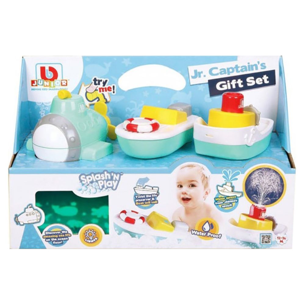 Splash N Play Jr. Captain's Inflatable Bath Toy Set