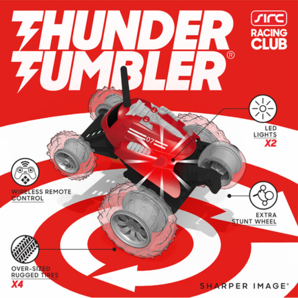 Sharper Image Thunder Tumbler Monster Spinning Red