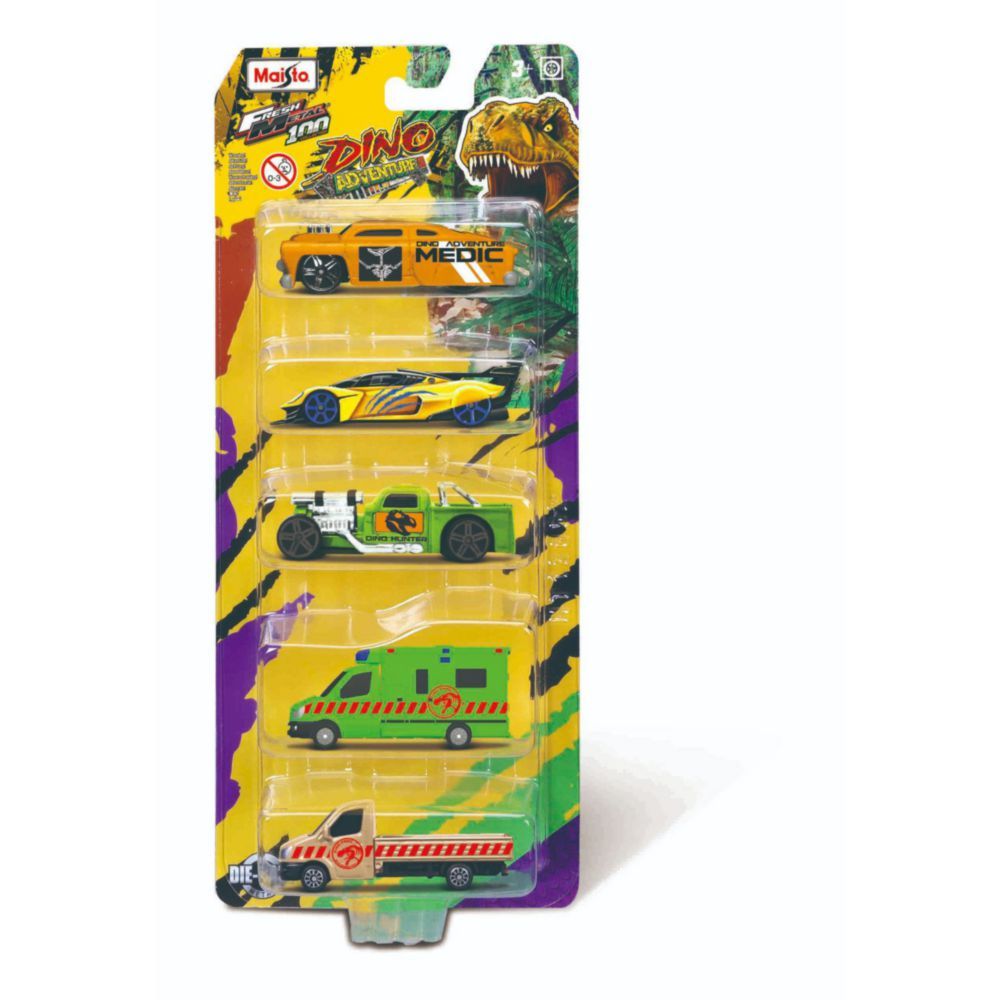 Maisto Dino Adventure 5 Pack Vehicle Maisto Dino Adventure 5 Pack Vehicle