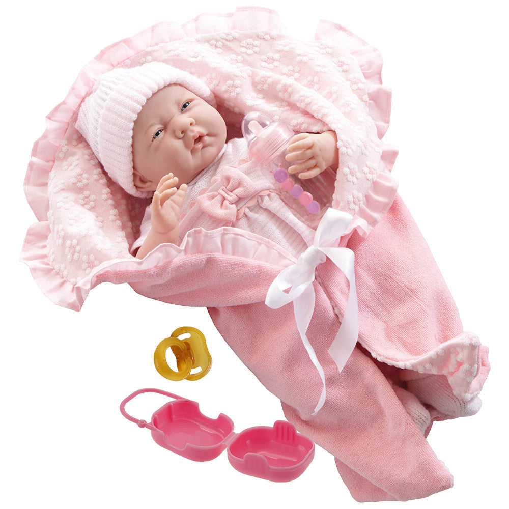 JC Toys La Newborn 15 inch Anatomically Correct Real Girl Baby Doll Pink Outfit  Image#3