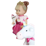 Bambolina - 36Cm Baby Nena Doll With Backpack and Plush Unicorn