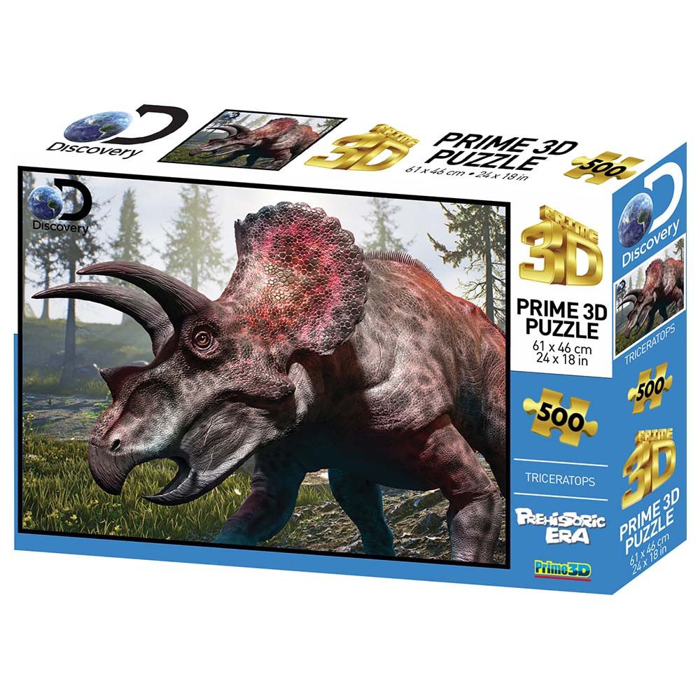 Prime 3D Triceraptops Puzzle 500 Pcs