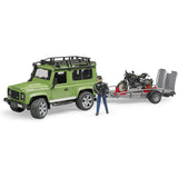 Bruder - Land Rover Station Wagon with Trailer & Scrambler Ducati Cafe  Image#2