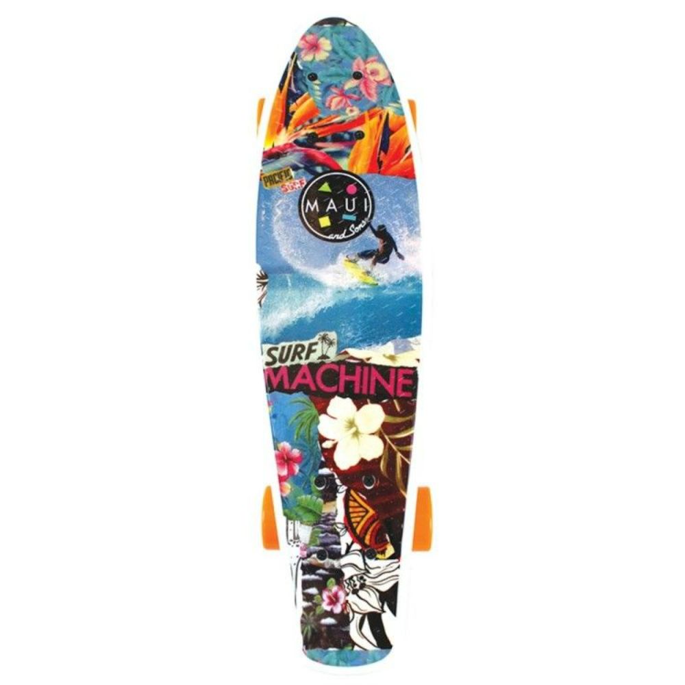 Maui & Sons Printed Kicktail Surf Machine Skateboard