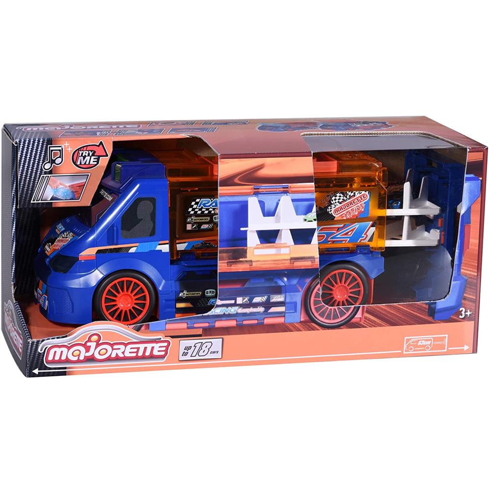 Majorette Die Cast Playset Race N Carry Van + 4 Cars  Image#1