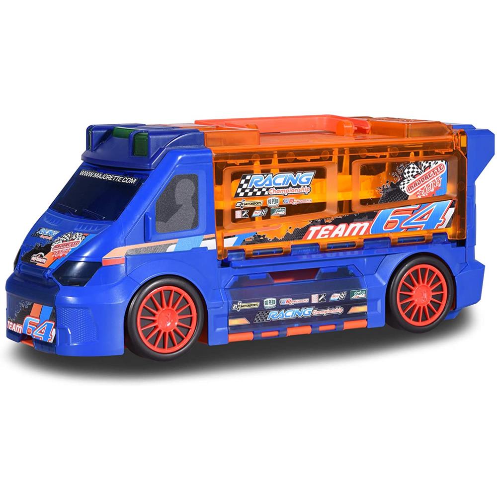 Majorette Die Cast Playset Race N Carry Van + 4 Cars  Image#2