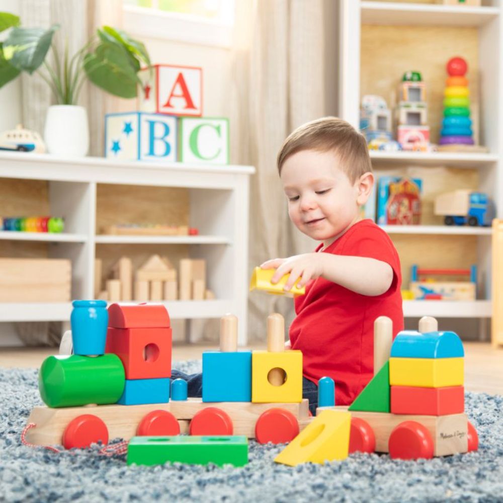 Melissa & Doug Wooden Jumbo Stacking Train Classic Toys4me