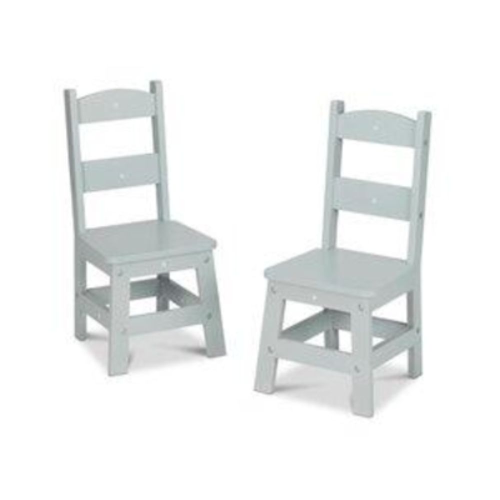 Melissa & Doug Wooden Chair Pair - Gray  Image#1