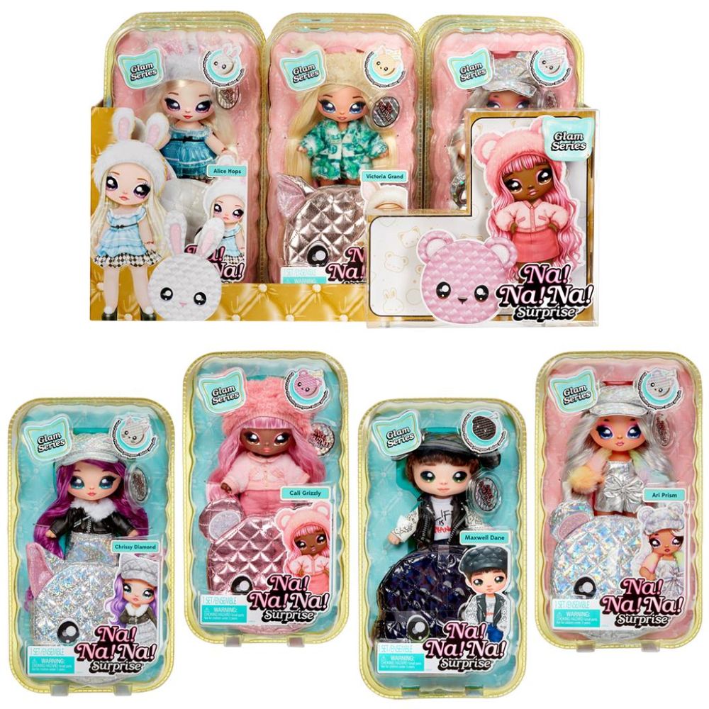 Na Na Na Surprise 2-in-1 Pom Doll Glam Series 1 (Metallic) Assorted