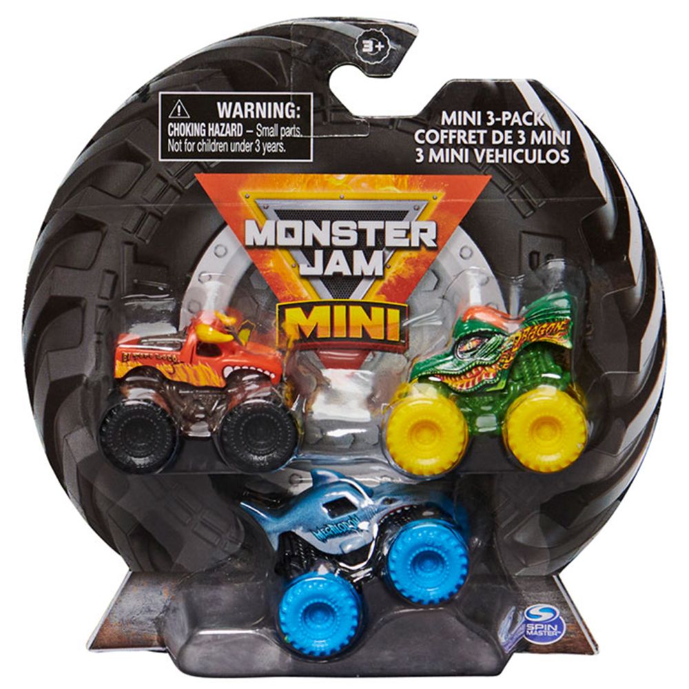 Monster Jam Mini Scale Vehicles 3-PK