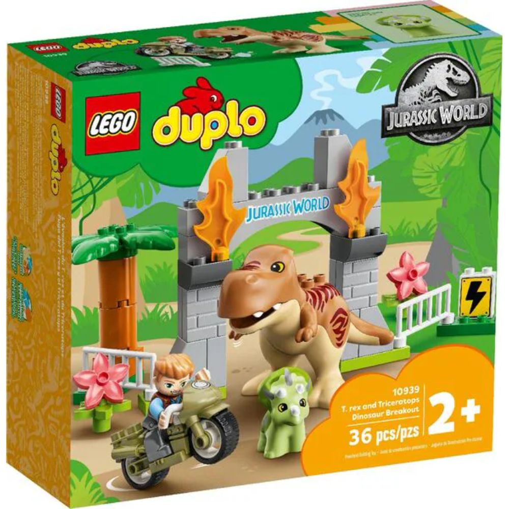 Lego T. rex and Triceratops Dinosaur Breakout
