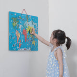 Viga Magnetic World Puzzle + Dry Erase Board