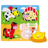 Viga Flat Puzzle - Farm Animals