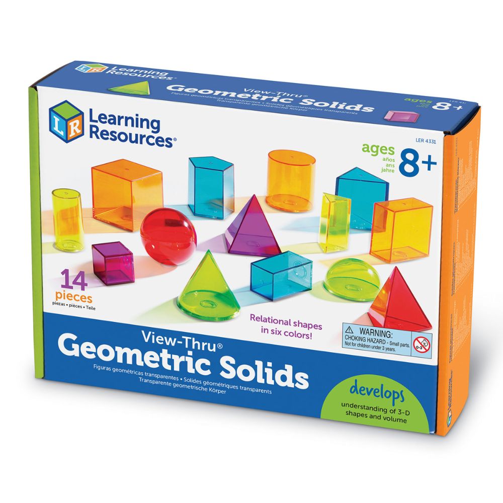 Learning Resources View-Thru® Geometric Solids (Set of 14)