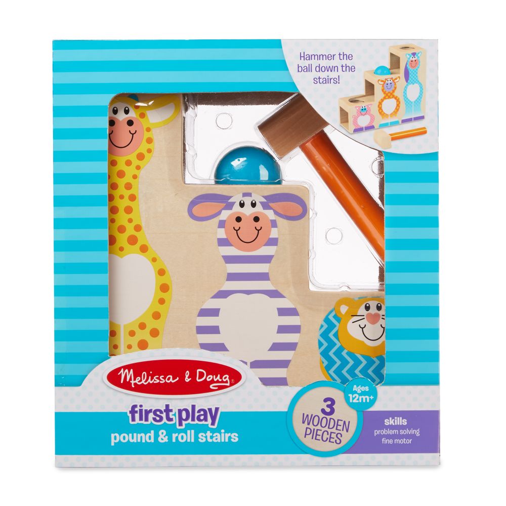 Melissa & Doug First Play Pound And Roll Stairs Hammering Toy