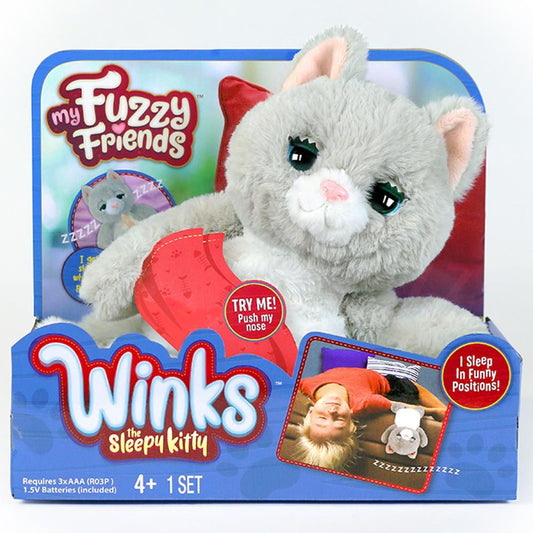 fluffyteddy＊ちぅちぅねずみ【No.28】 My Fuzzy Friends Winks Sleepy Kitty – Toys4me