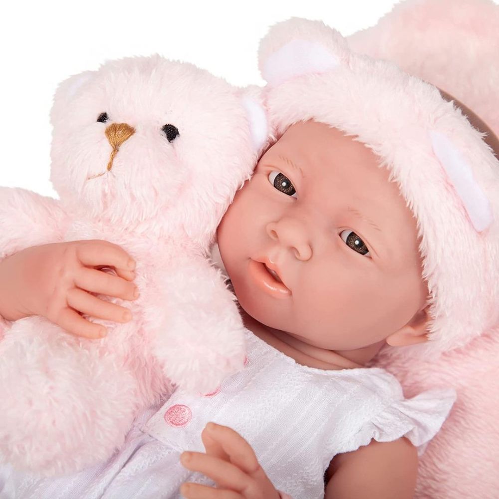 Baby doll and shop teddy bear