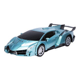 Funny Box 1:12 R/C Autobots Transforming Car Lambo Light Blue