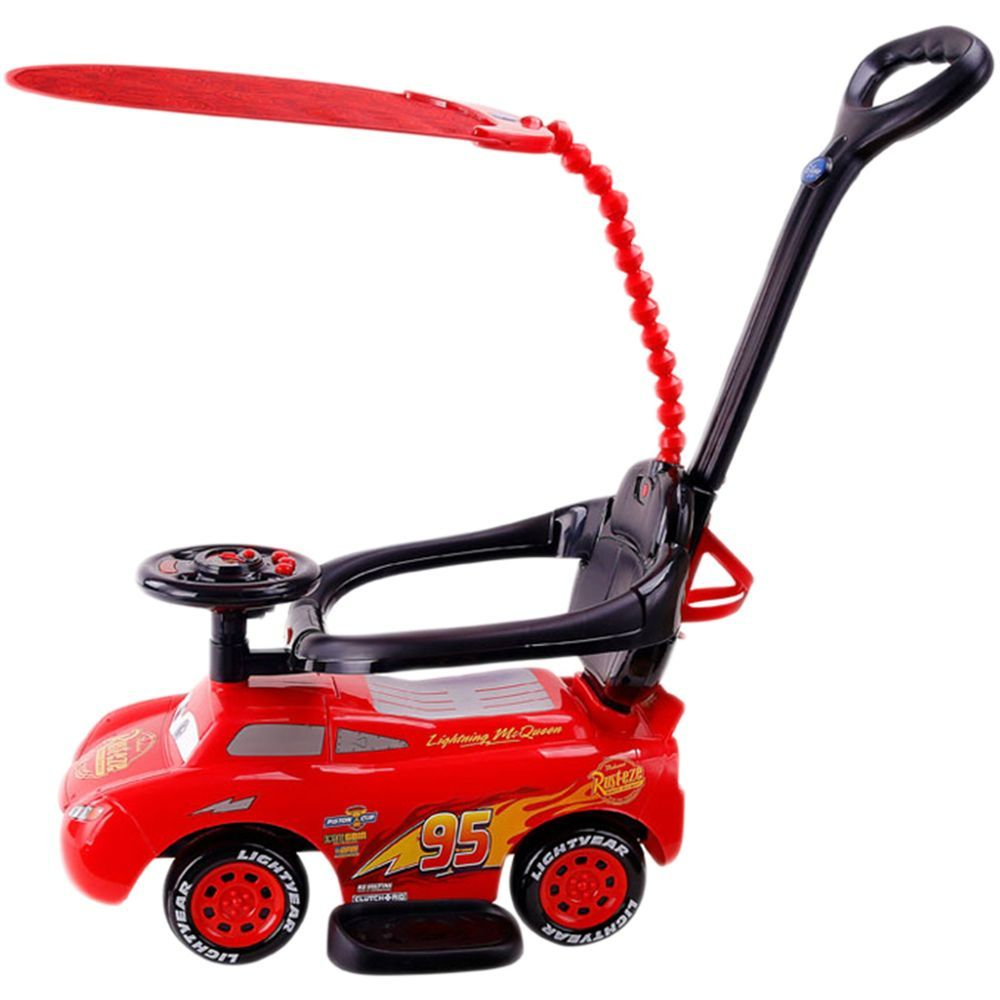 Disney - Lighting McQueen Push On Car With Canopy - Red