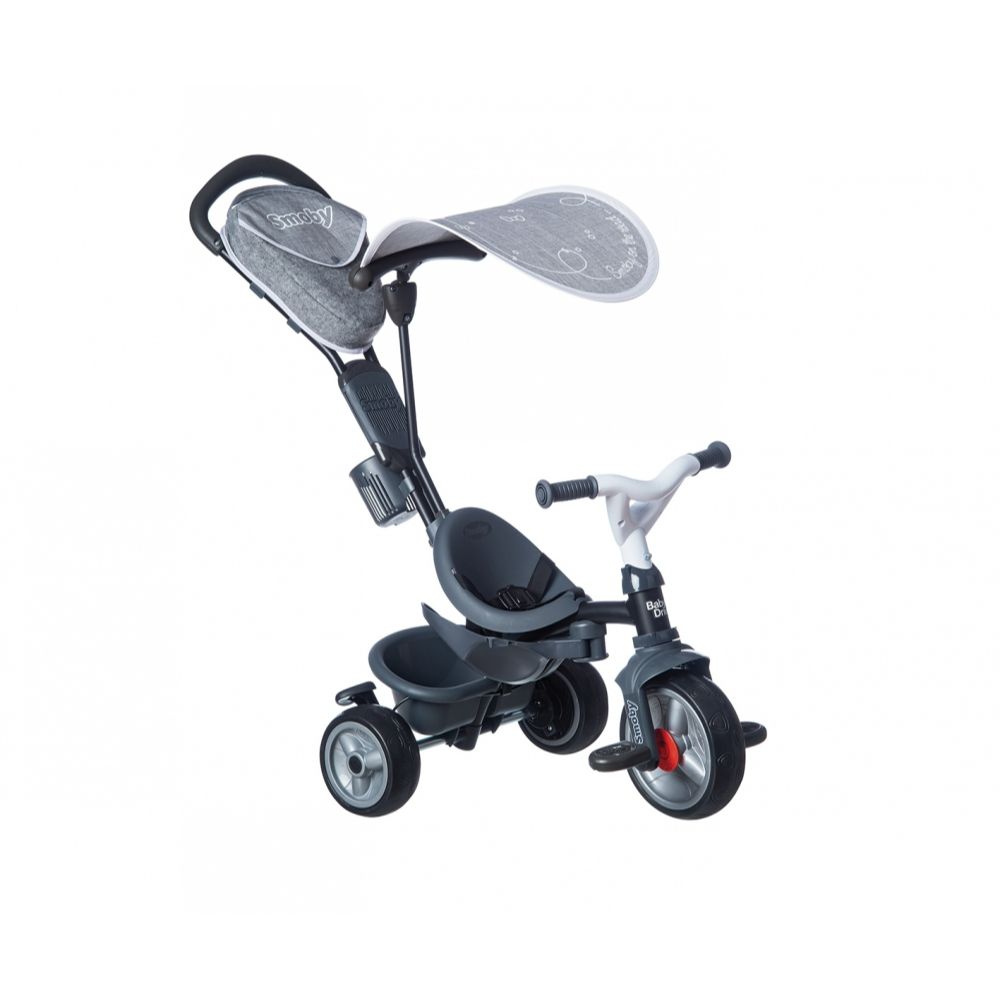 Smoby Baby Driver Plus Tricycle - Grey