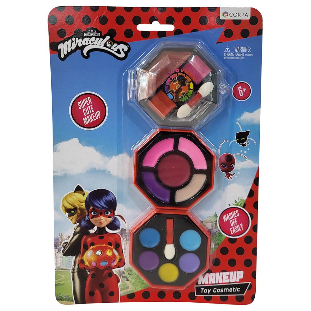 Miraculous - 3 Decks Small Round Cosmetic Case