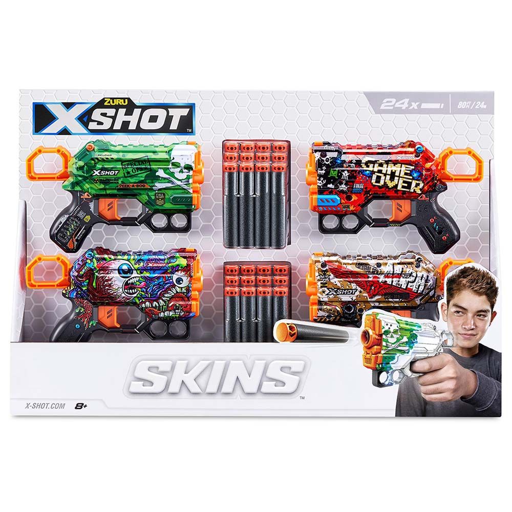 X-Shot Skins Menace 4Pk