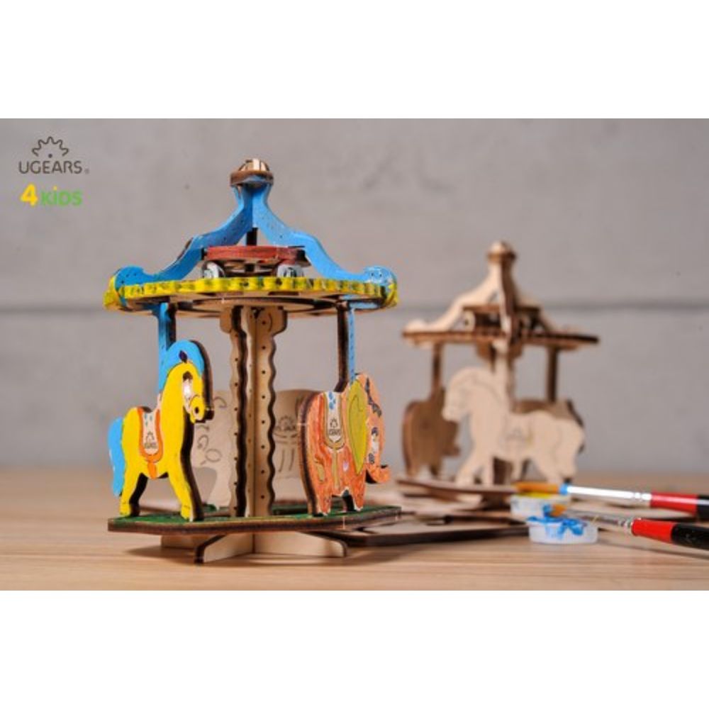 Ugears 3D Colouring Model - Merry-Go-Round